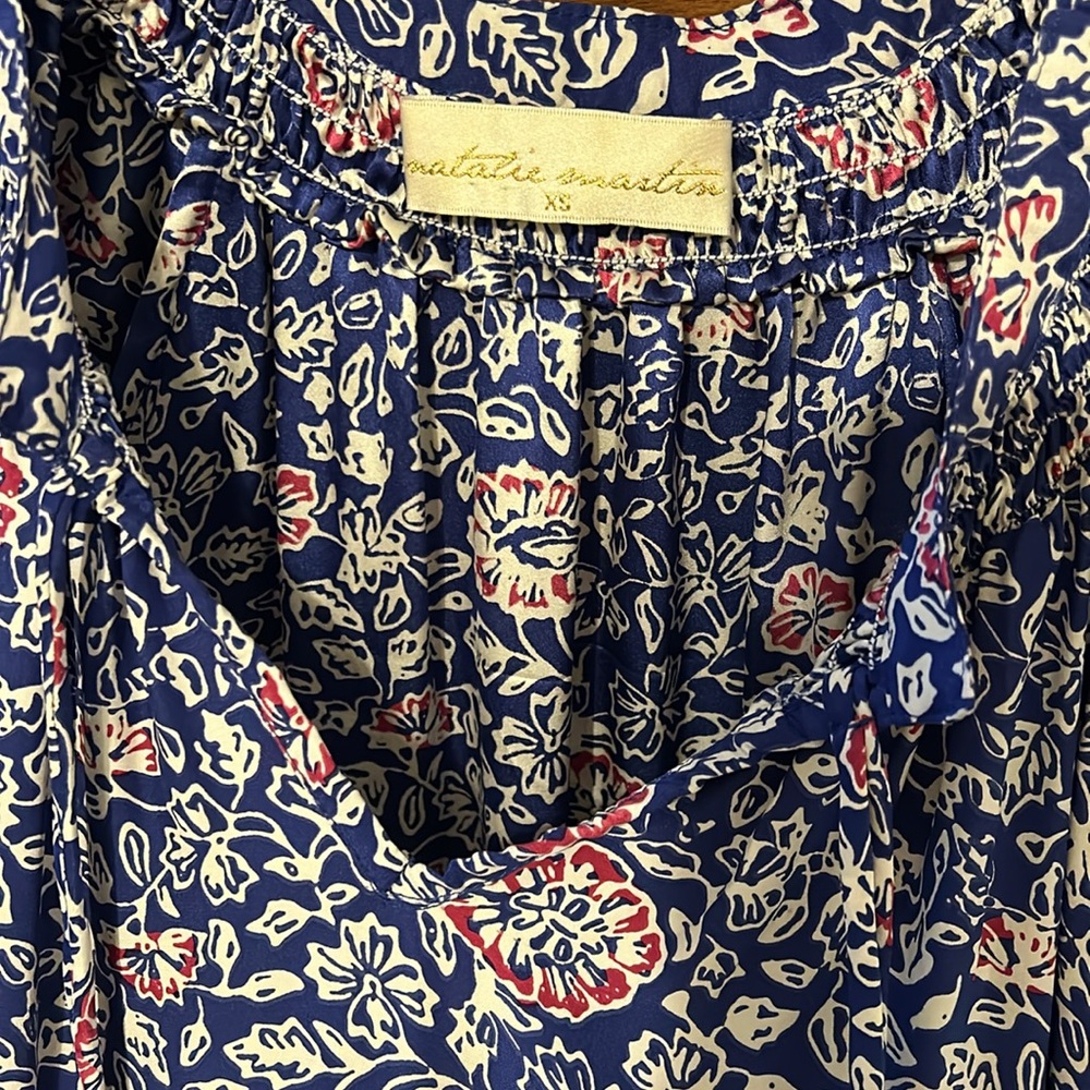 NATALIE MARTIN 100% Silk Rare Floral Print BOHO Summer Stevie Dress Size XS - Picture 9 of 12